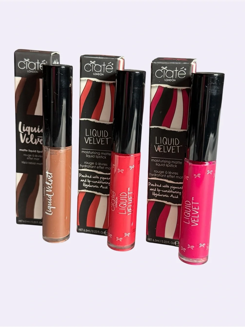 Ciaté Liquid Velvet Moisturising Matte Liquid Lipstick - Pink, Red, Nude